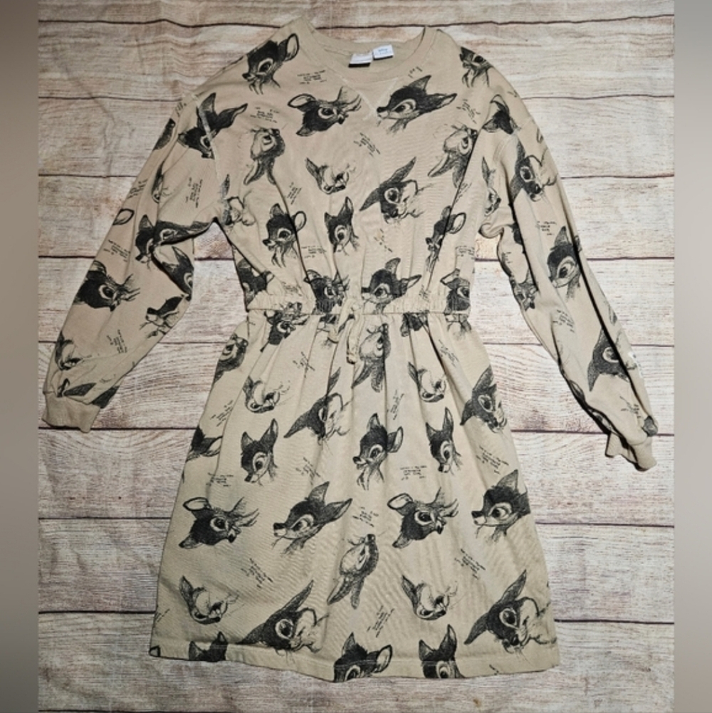 Zara X Disney Classics Bambi Long Sleeve Dress